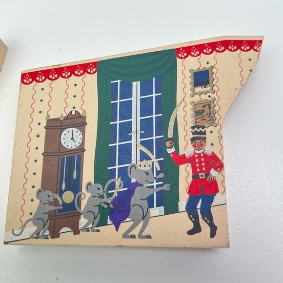 Vintage 1997 The Cat's Meow Nutcracker 3 Piece Wood Christmas Shelf Sitters - Picture 8 of 13